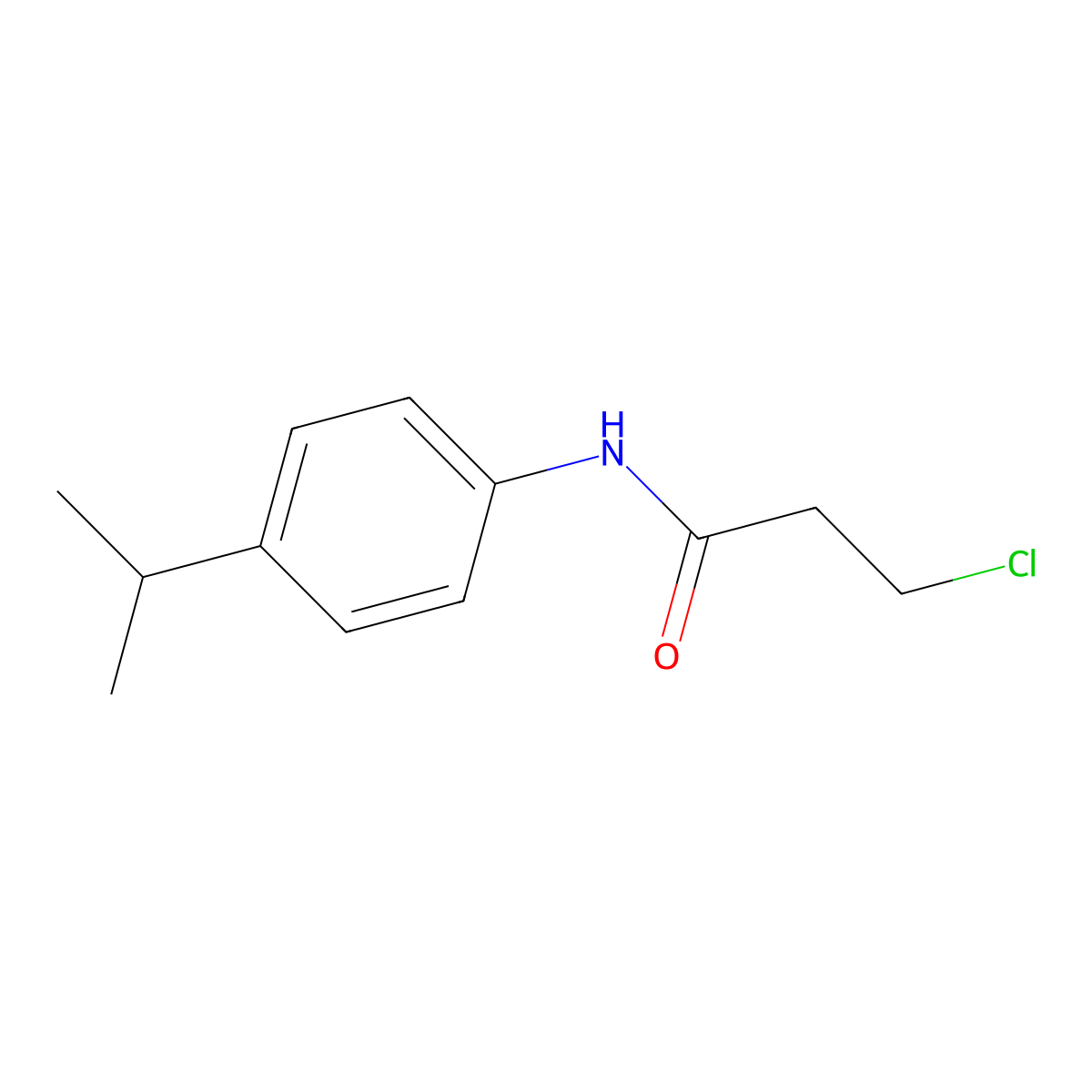3-Chloro-N-(4-isopropylphenyl)propanamide molecular structure, CAS 20331-13-9