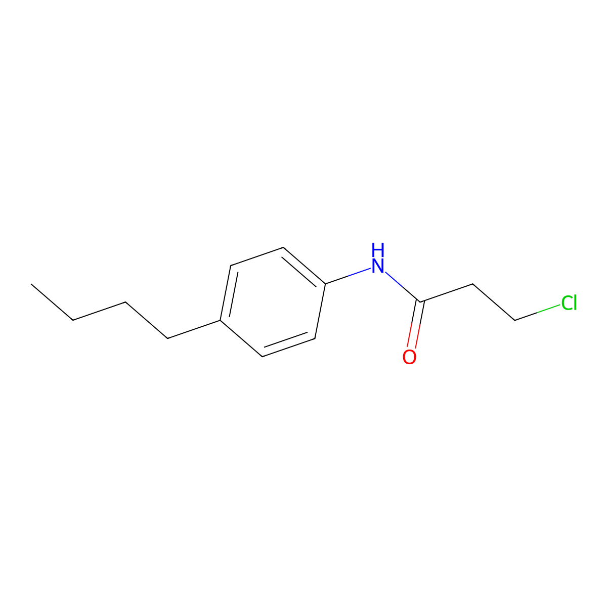 N-(4-butylphenyl)-3-chloropropanamide molecular structure, CAS 20331-18-4