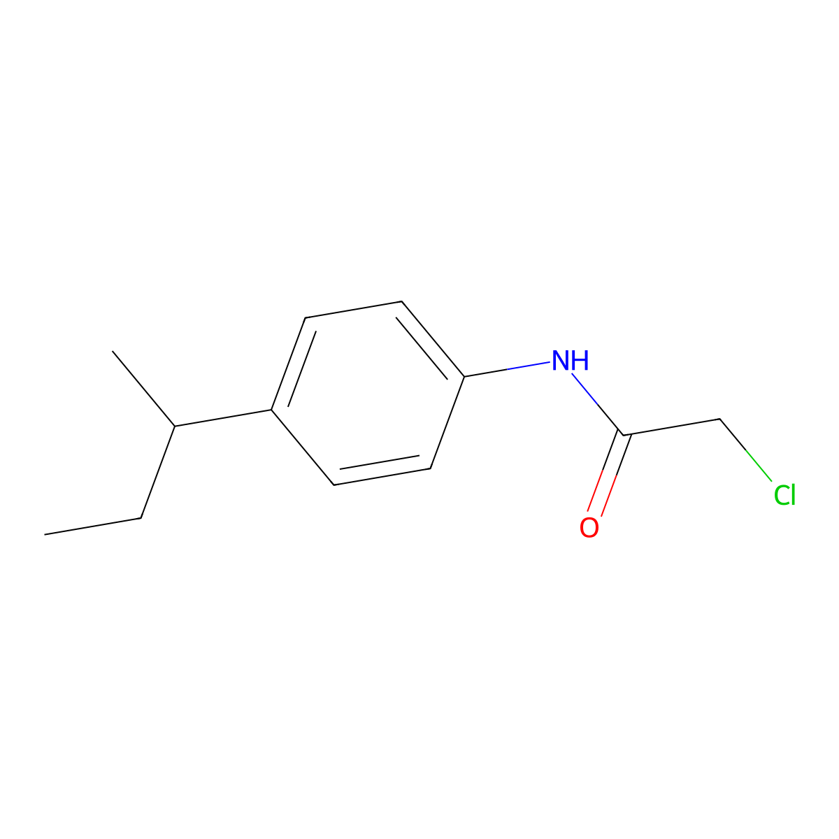 N-[4-(butan-2-yl)phenyl]-2-chloroacetamide molecular structure, CAS 20331-26-4
