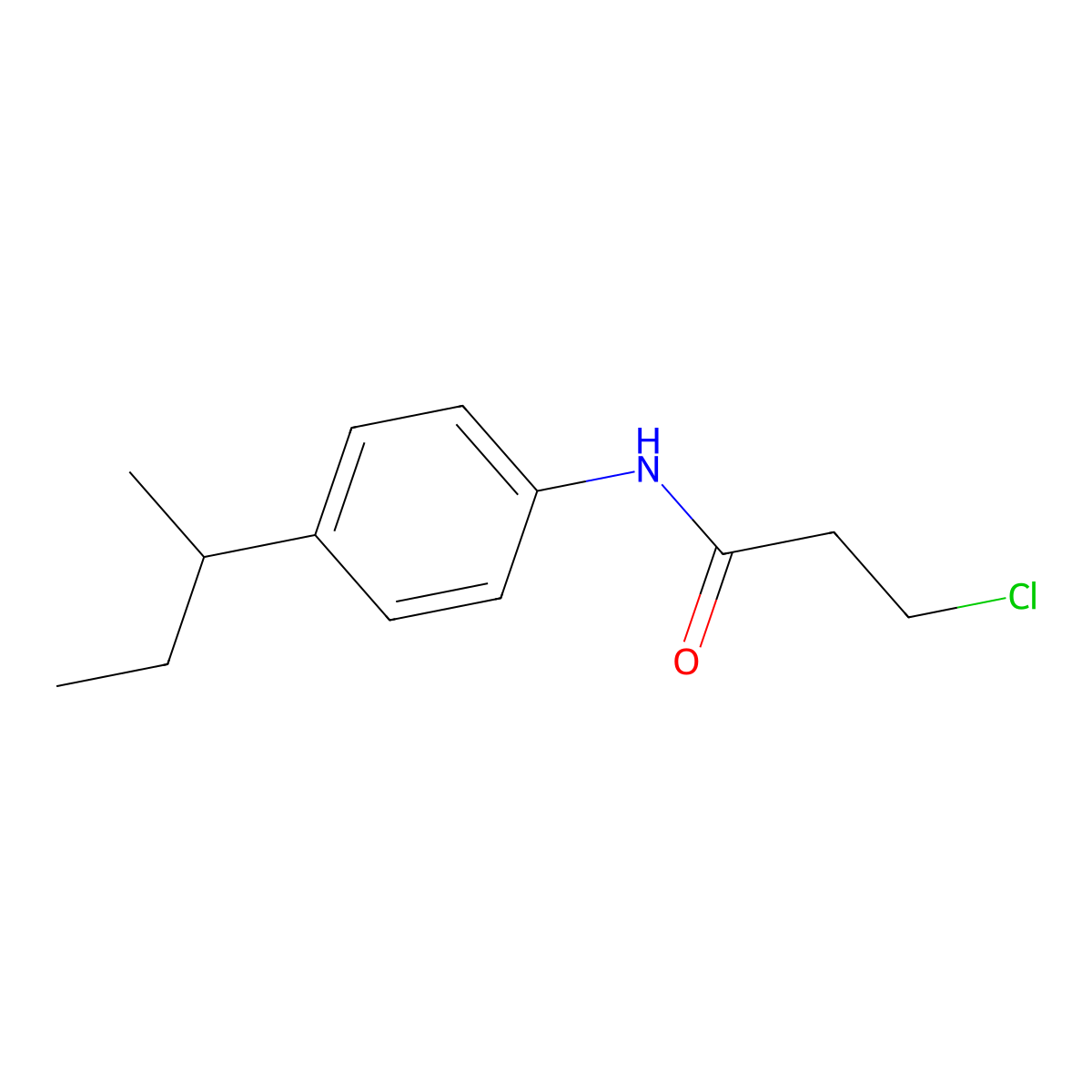 N-(4-Sec-butylphenyl)-3-chloropropanamide molecular structure, CAS 20331-29-7