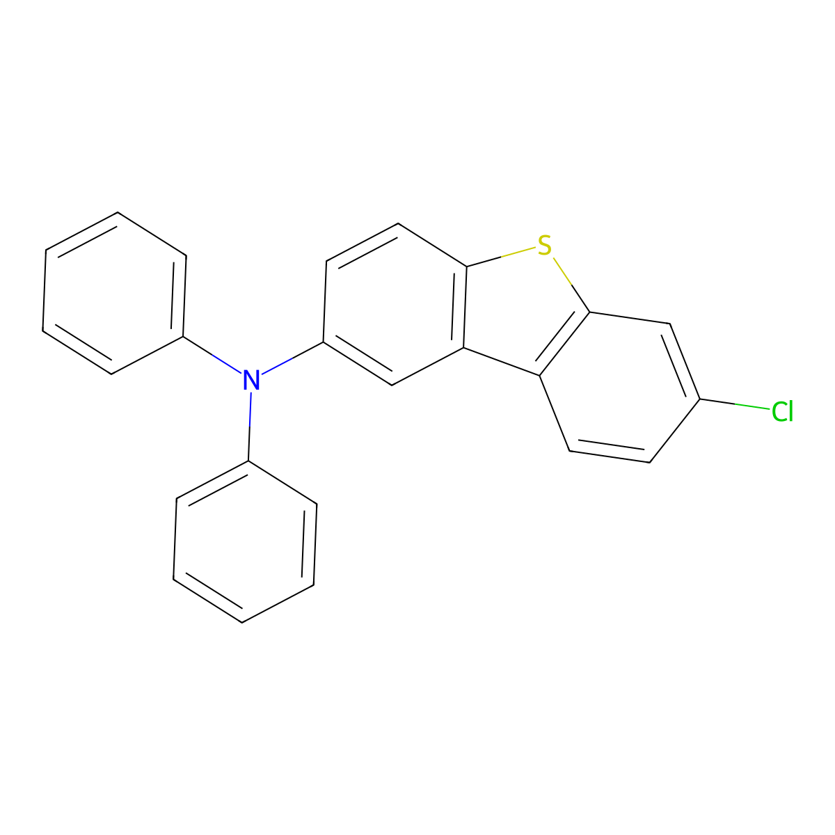 7-Chloro-N,N-diphenyl-2-dibenzothiophenamine molecular structure, CAS 2033134-79-9
