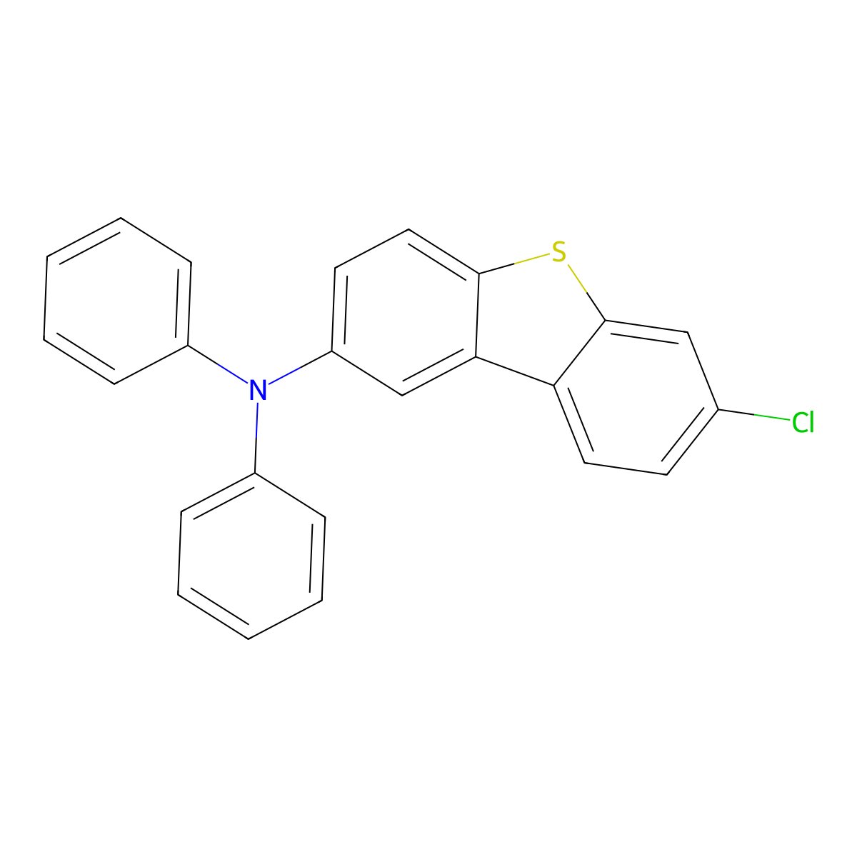 7-Chloro-N,N-diphenyl-2-dibenzothiophenamine molecular structure, CAS 2033134-79-9