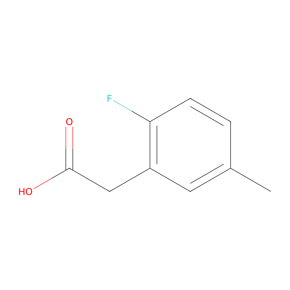 2-(2-Fluoro-5-methylphenyl)acetic acid molecular structure, CAS 203314-27-6