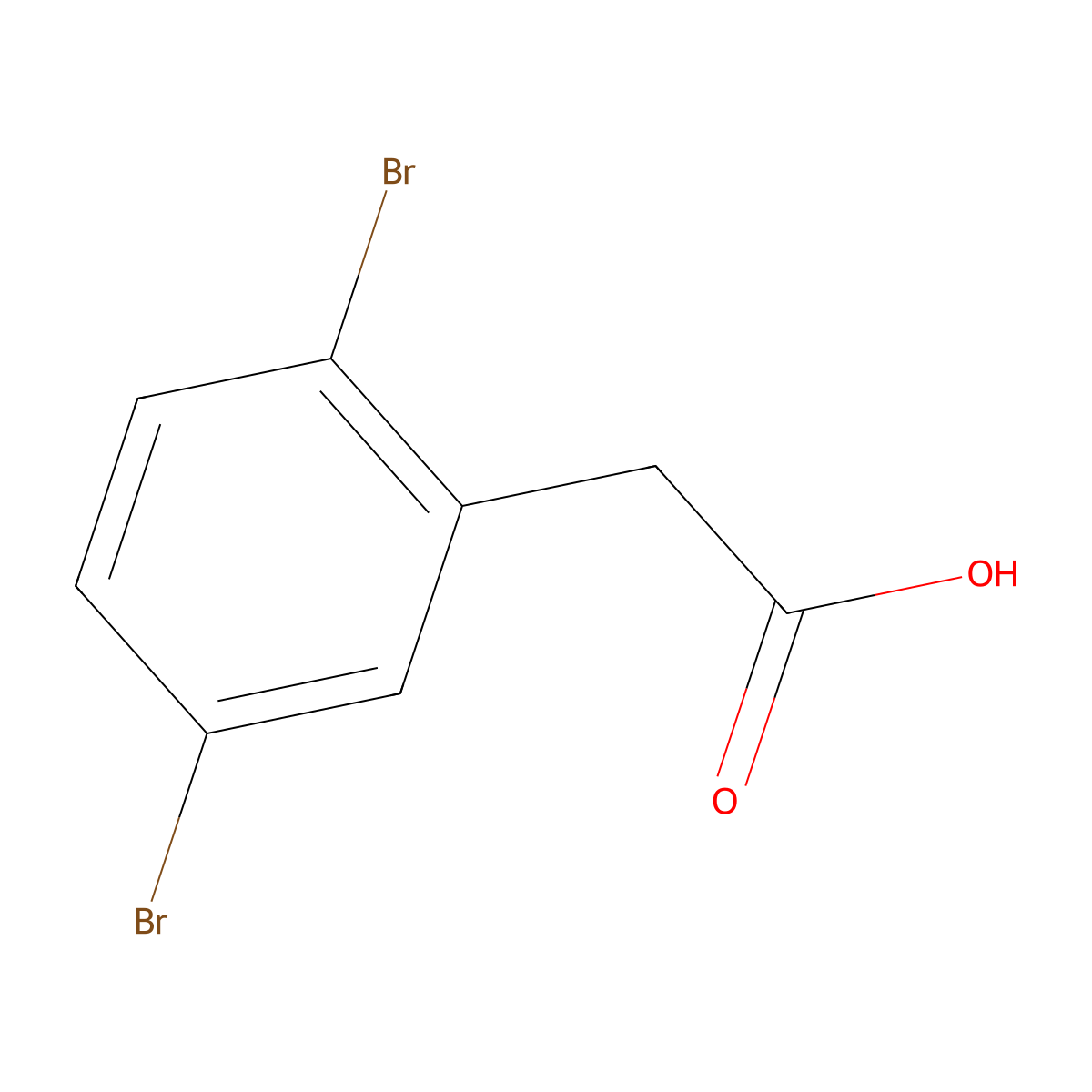 2,5-Dibromophenylacetic acid molecular structure, CAS 203314-28-7