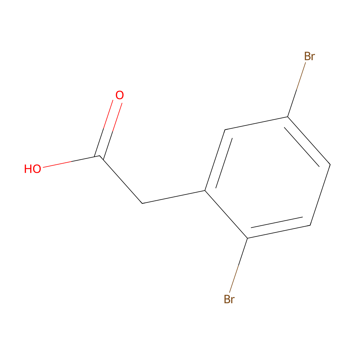 2,5-Dibromophenylacetic acid molecular structure, CAS 203314-28-7
