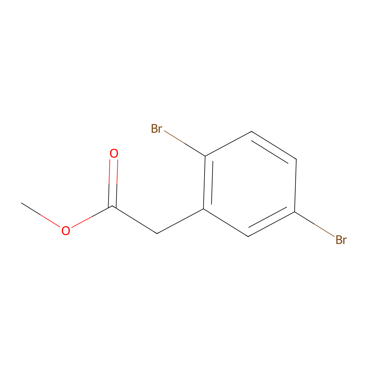 Methyl 2-(2,5-dibromophenyl)acetate molecular structure, CAS 203314-32-3