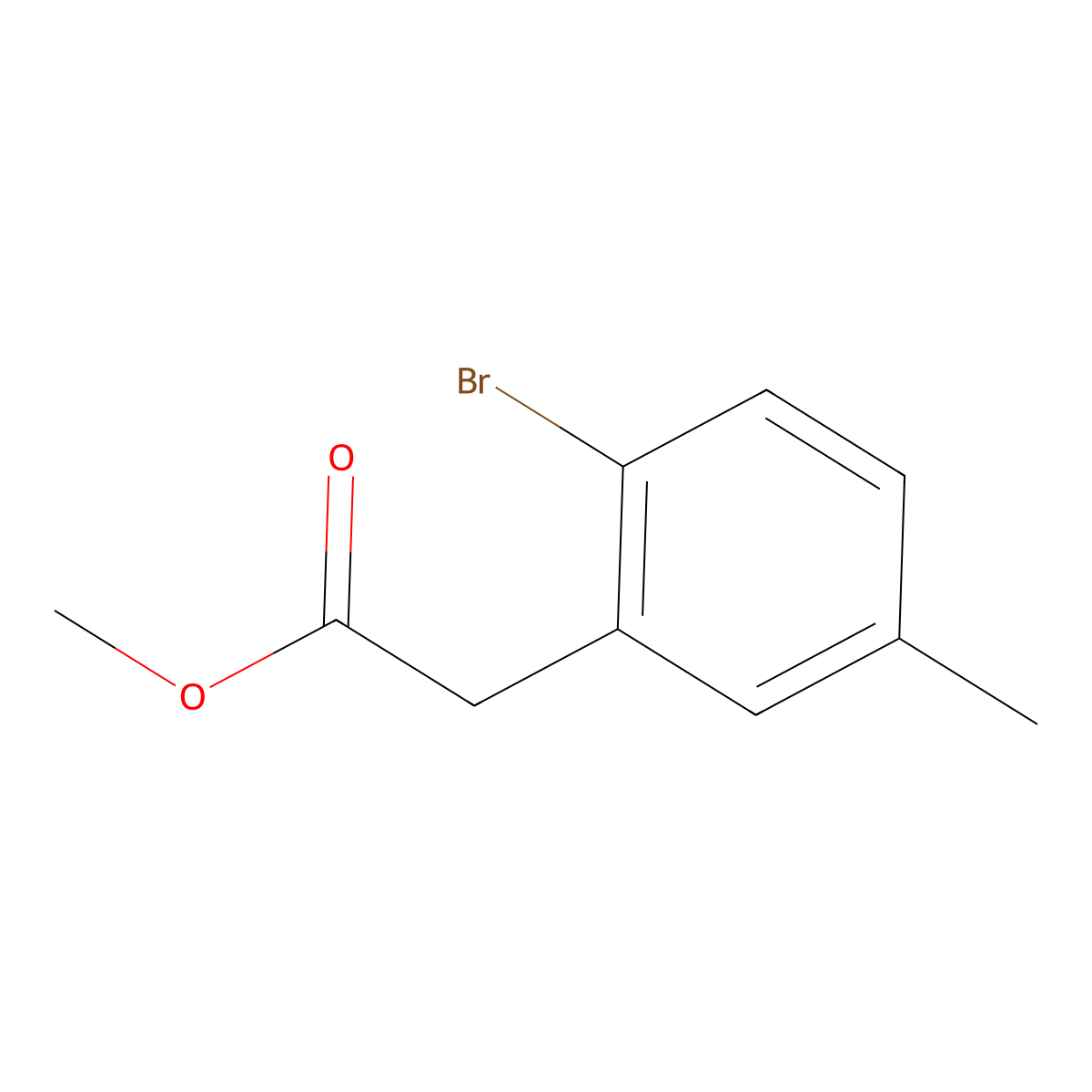 Methyl 2-(2-bromo-5-methylphenyl)acetate molecular structure, CAS 203314-34-5