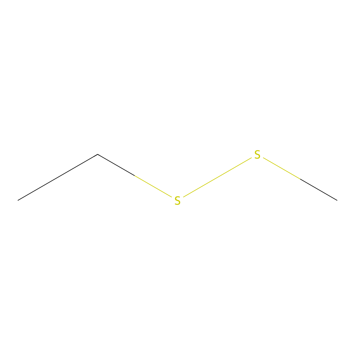 Ethyl methyl disulfide molecular structure, CAS 20333-39-5