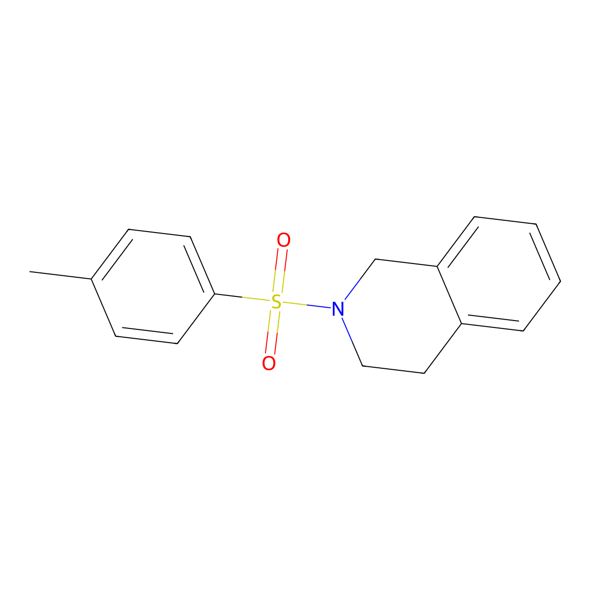 Isoquinoline, 1,2,3,4-tetrahydro-2-(p-tolylsulfonyl)- molecular structure, CAS 20335-69-7