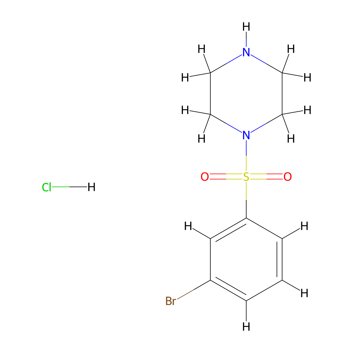 1-(3-Bromobenzenesulfonyl)piperazinehydrochloride molecular structure, CAS 2033502-63-3