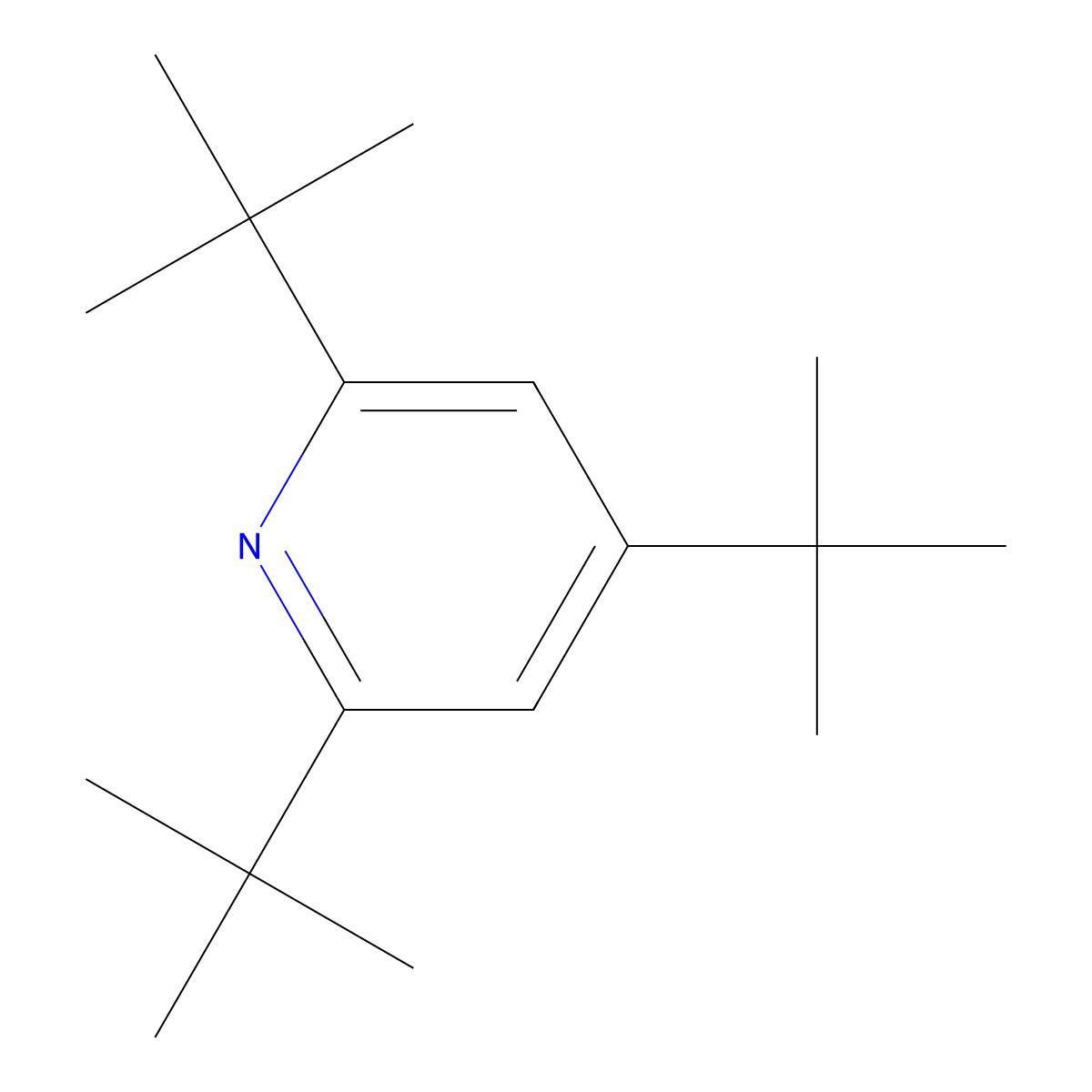 2,4,6-Tri-tert-butylpyridine molecular structure, CAS 20336-15-6