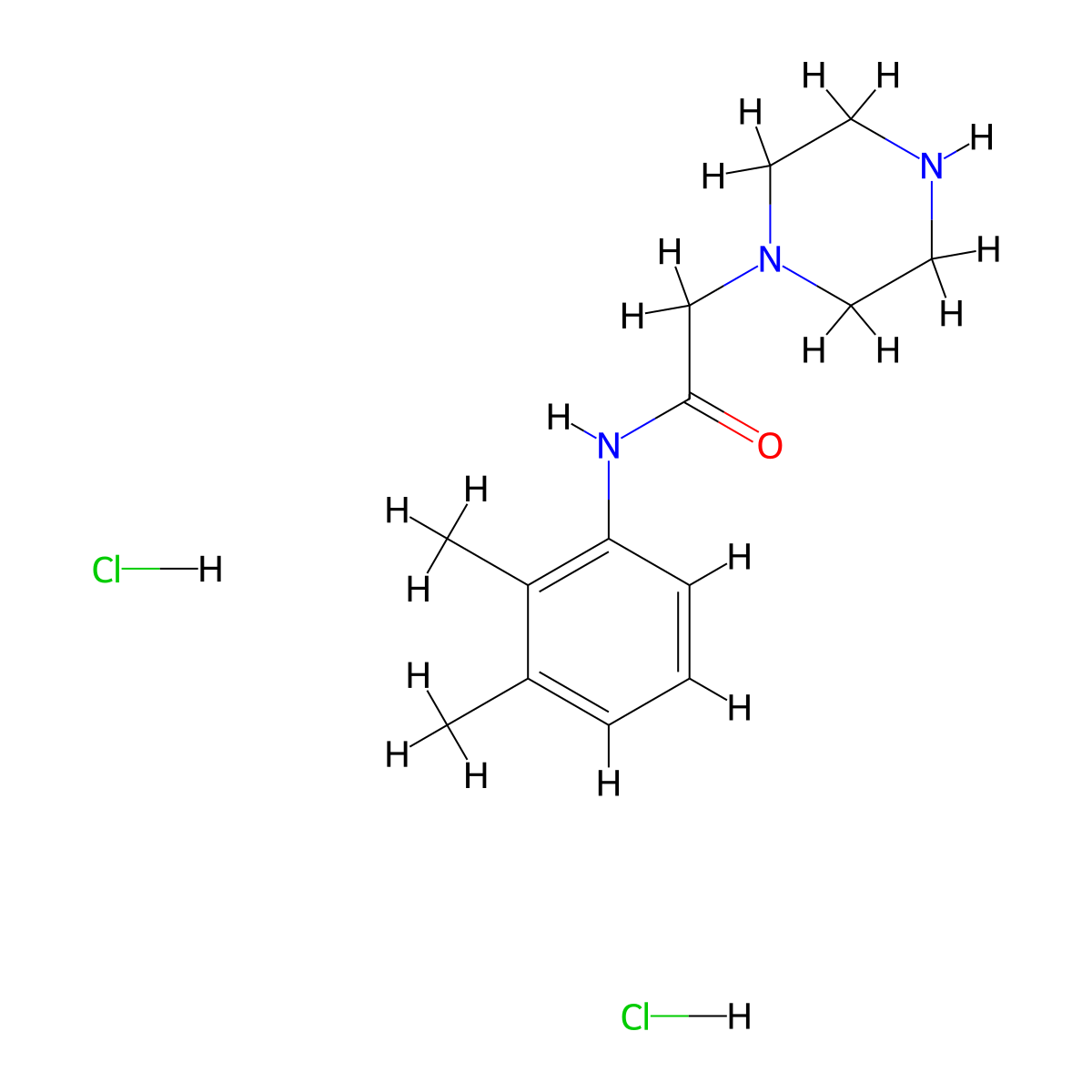 N-(2,3-dimethylphenyl)-2-(piperazin-1-yl)acetamide dihydrochloride molecular structure, CAS 2033750-35-3