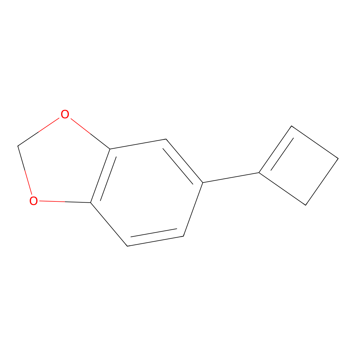 5-(Cyclobuten-1-yl)-1,3-benzodioxole molecular structure, CAS 203377-85-9