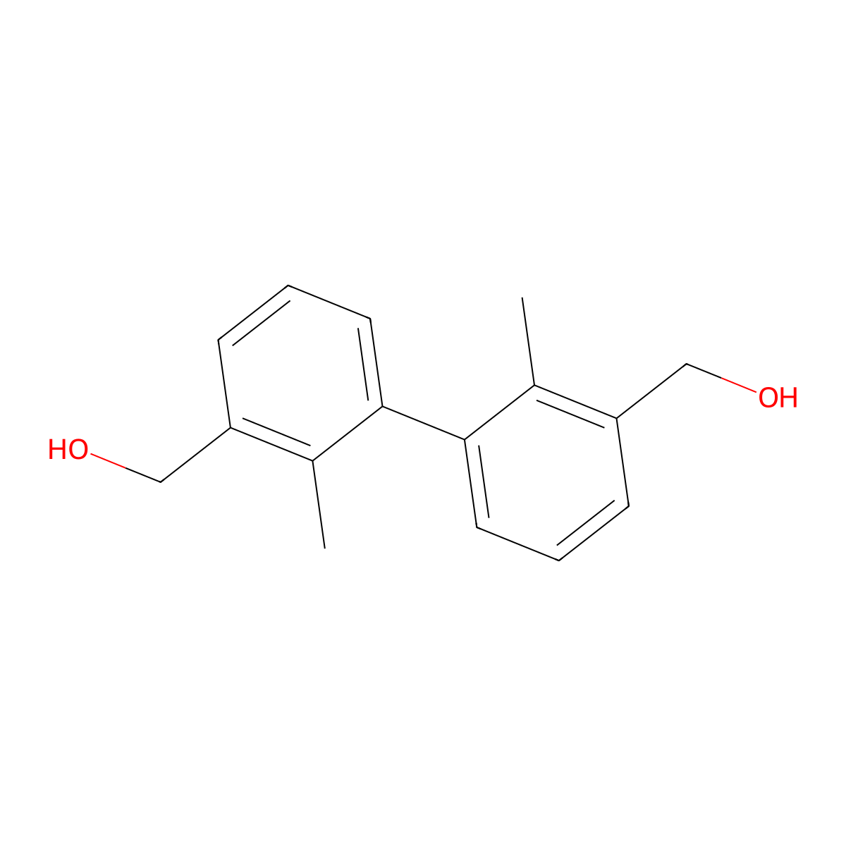 (2,2'-Dimethyl-[1,1'-biphenyl]-3,3'-diyl)dimethanol molecular structure, CAS 203379-81-1
