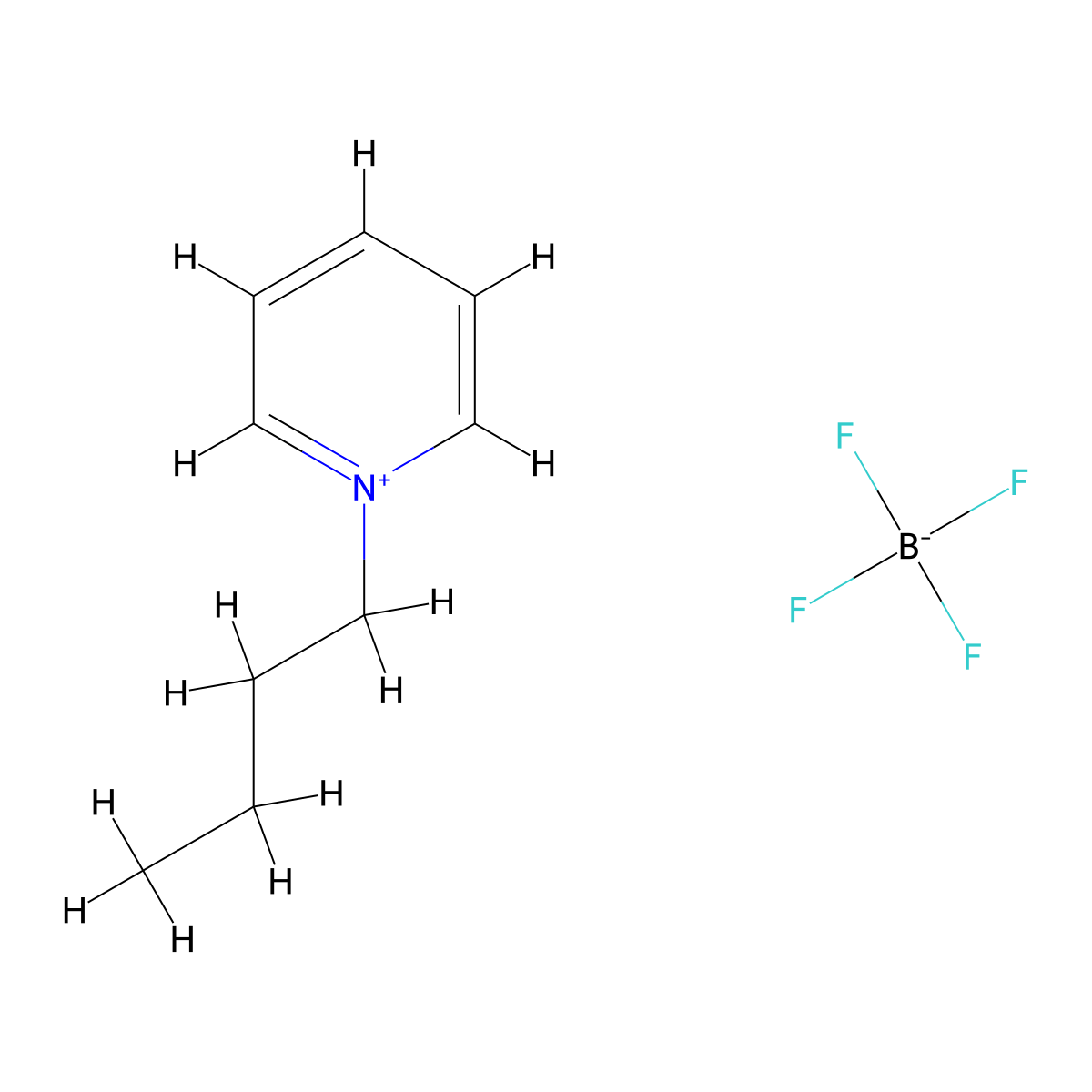 1-Butylpyridinium Tetrafluoroborate molecular structure, CAS 203389-28-0