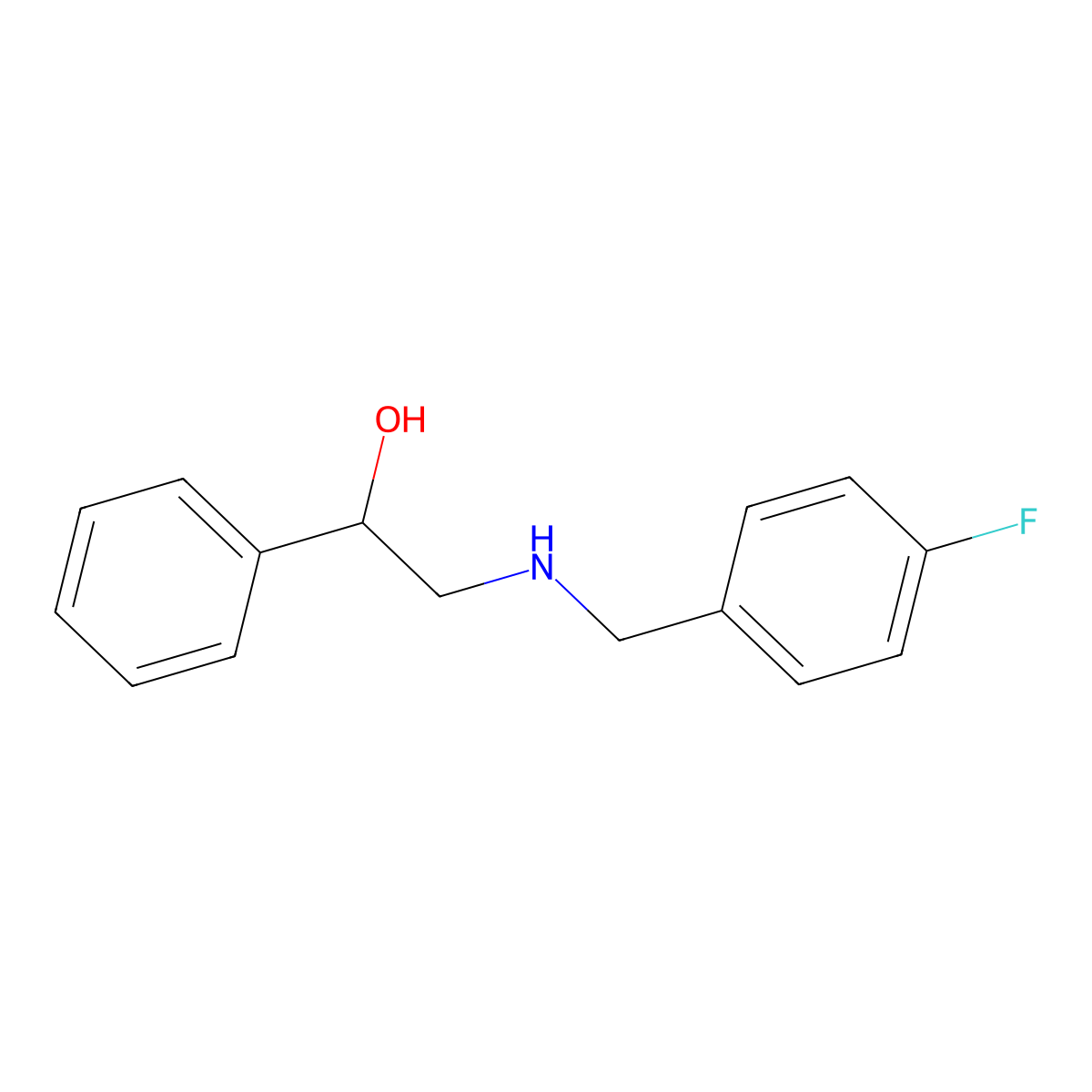 2-[(4-Fluorobenzyl)amino]-1-phenylethanol molecular structure, CAS 203389-81-5