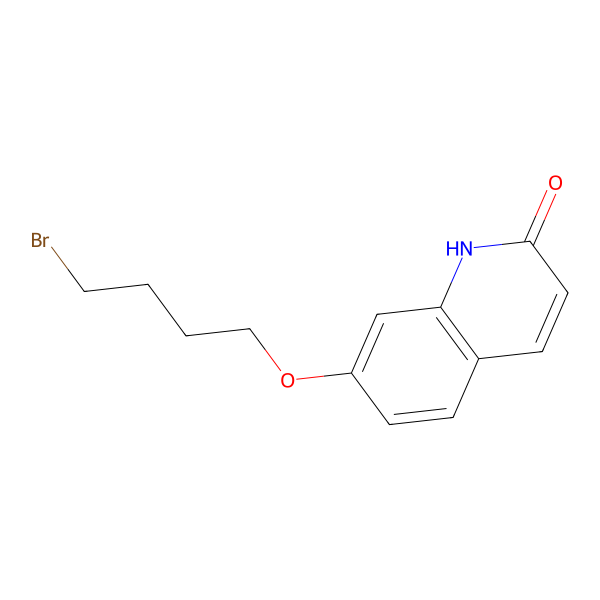 7-(4-Bromobutoxy)-quinoline-2(1H)-one molecular structure, CAS 203395-59-9