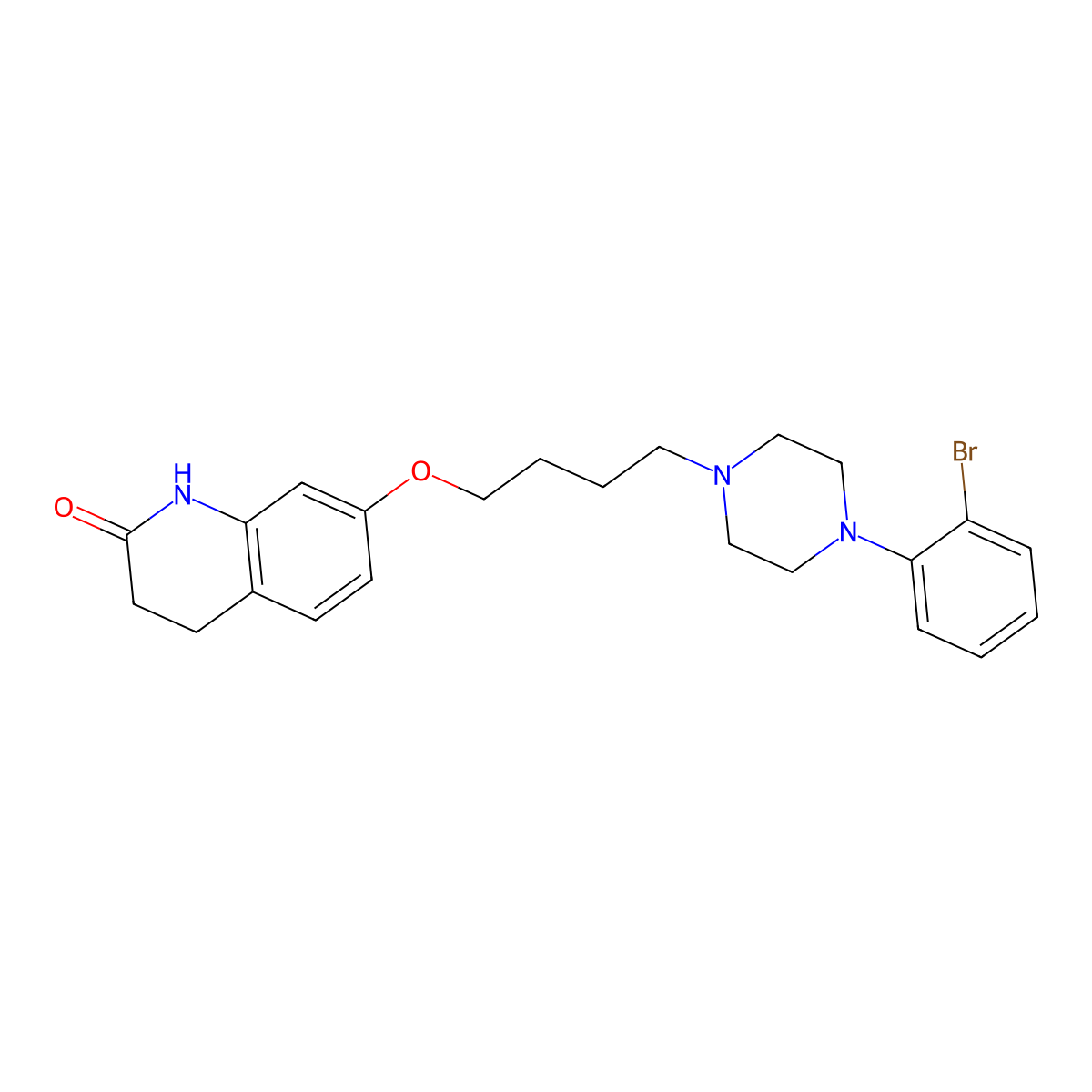7-[4-[4-(2-bromophenyl)piperazin-1-yl]butoxy]-3,4-dihydro-1H-quinolin-2-one molecular structure, CAS 203395-84-0