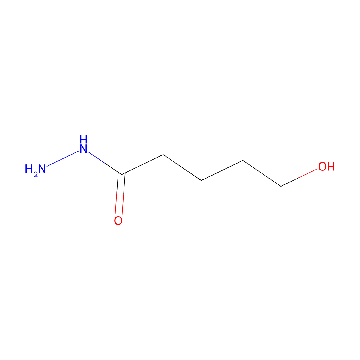 5-Hydroxypentanehydrazide molecular structure, CAS 2034-25-5