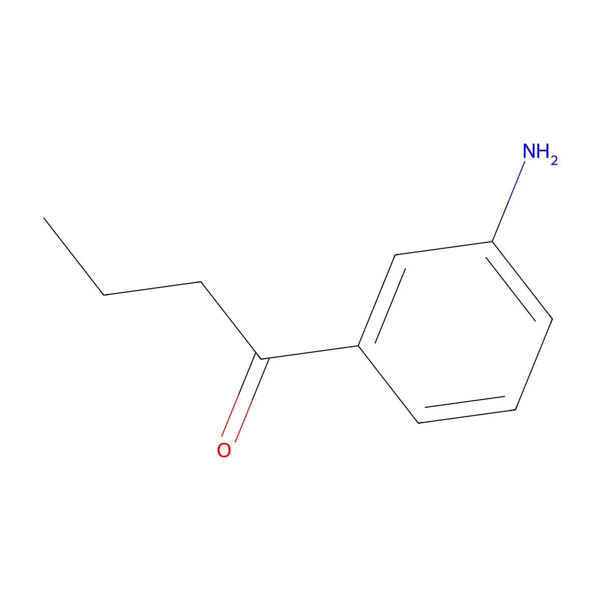 1-(3-Aminophenyl)butan-1-one molecular structure, CAS 2034-41-5