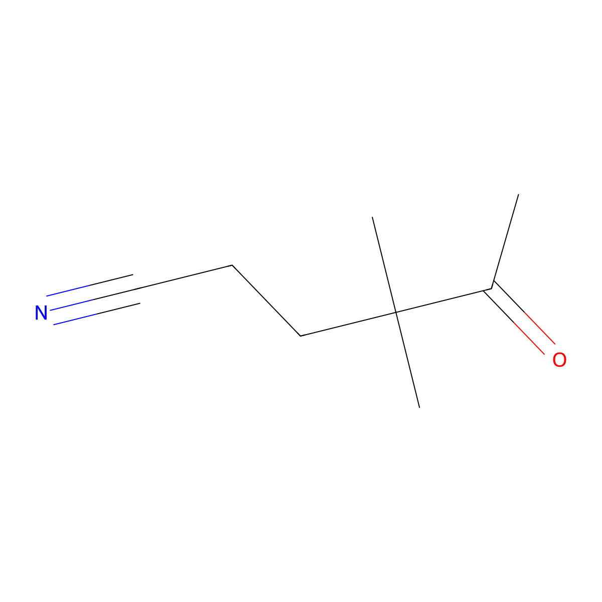 4,4-Dimethyl-5-oxohexanenitrile molecular structure, CAS 2034-43-7