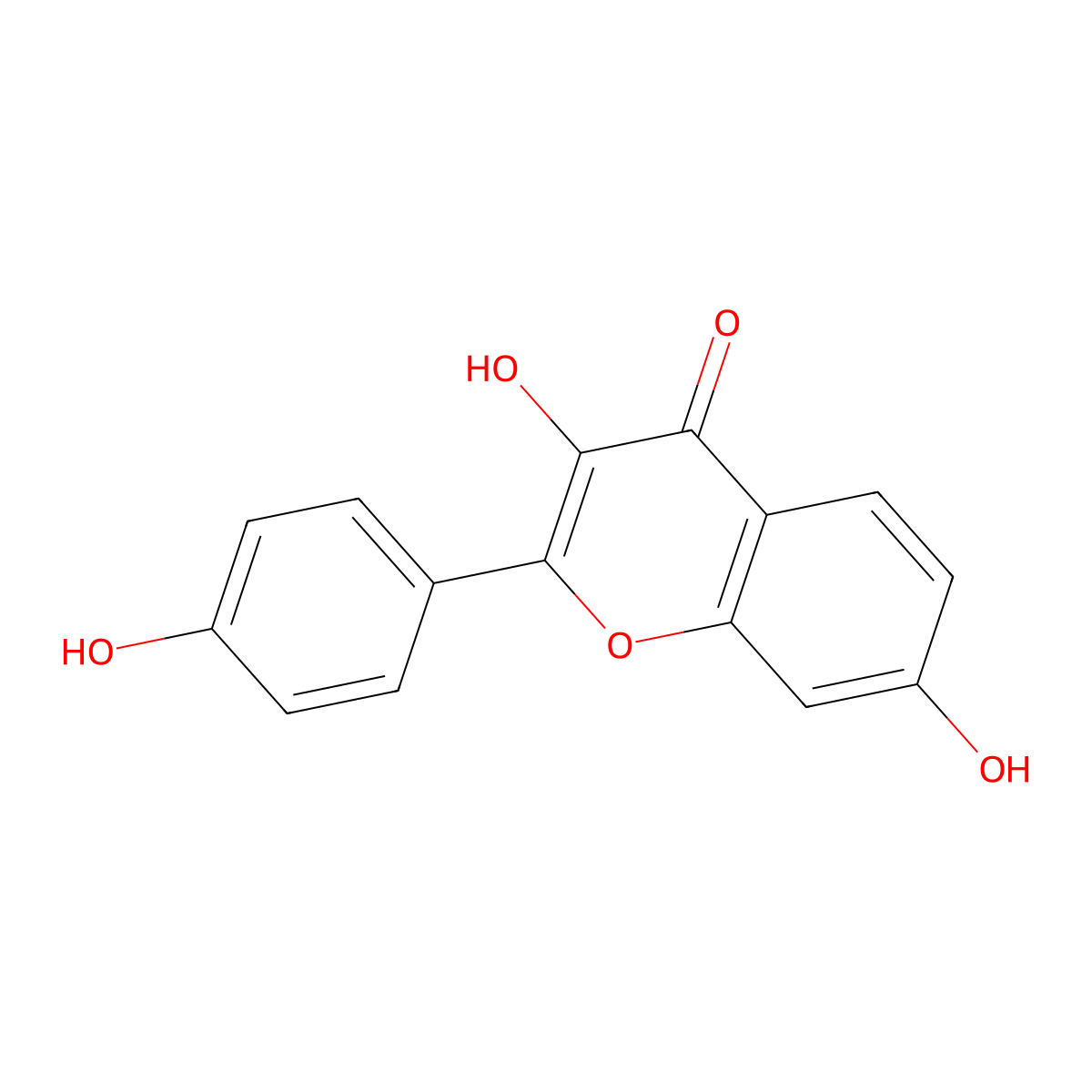 3,4',7-Trihydroxyflavone molecular structure, CAS 2034-65-3