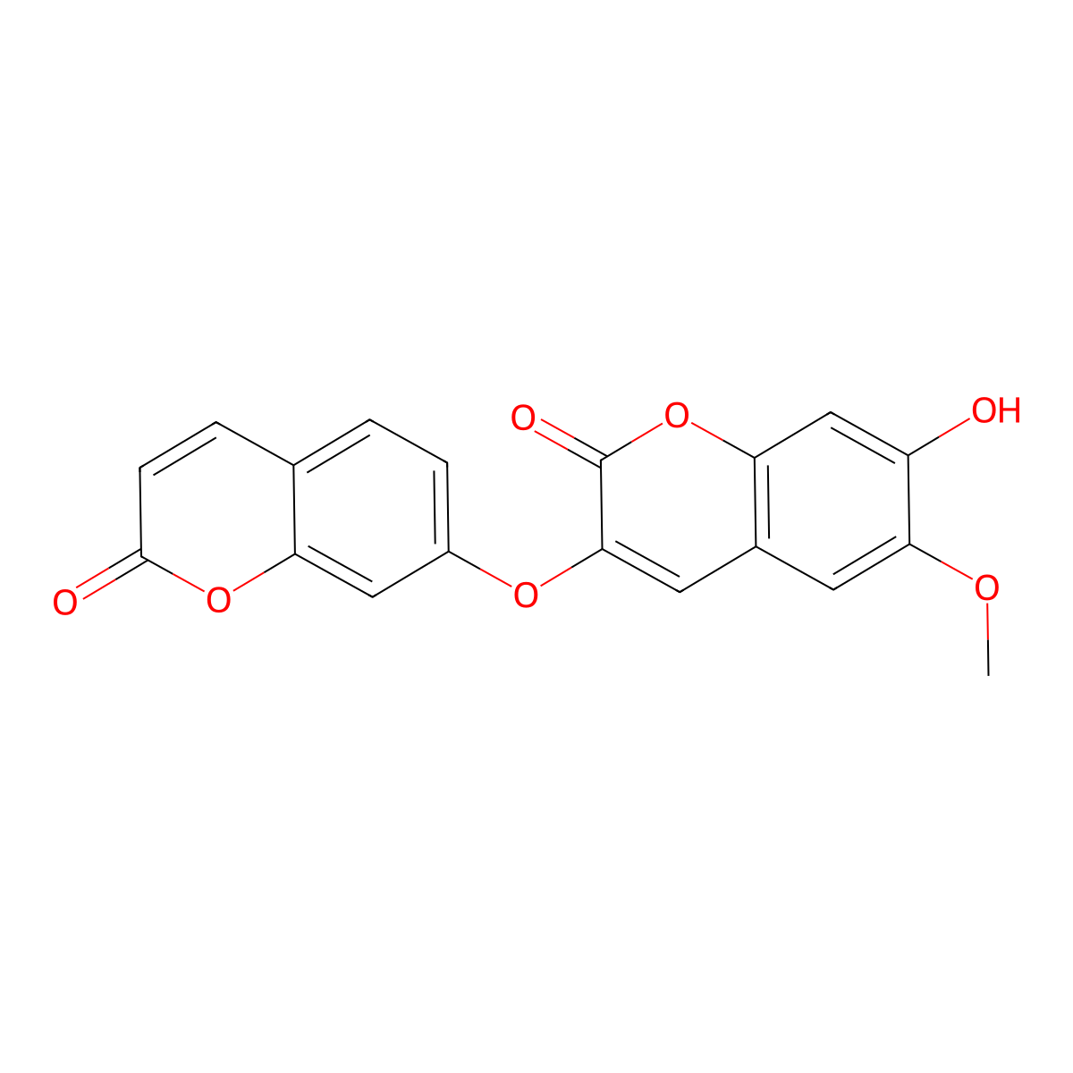 Daphnoretin molecular structure, CAS 2034-69-7