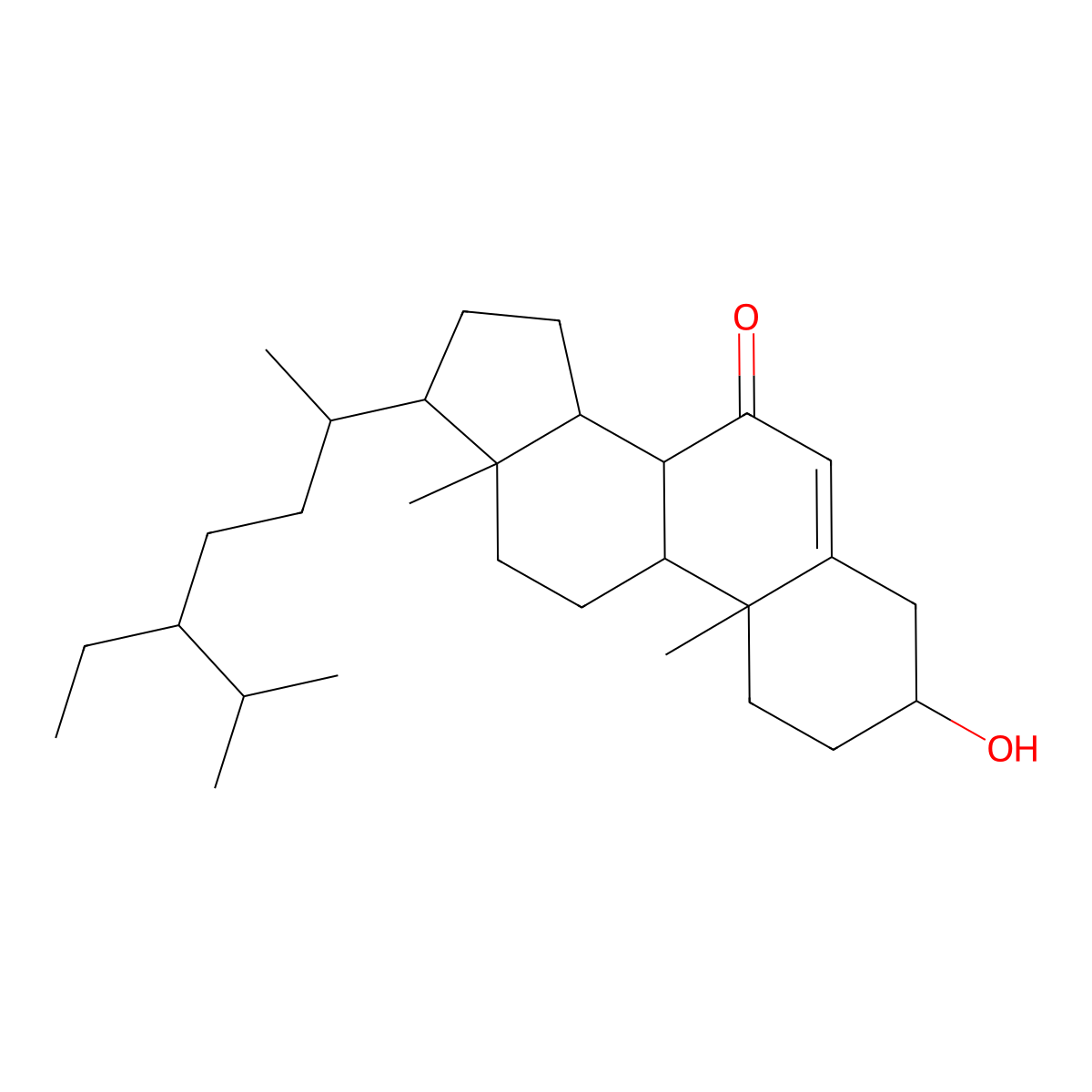 7-Ketositosterol molecular structure, CAS 2034-74-4