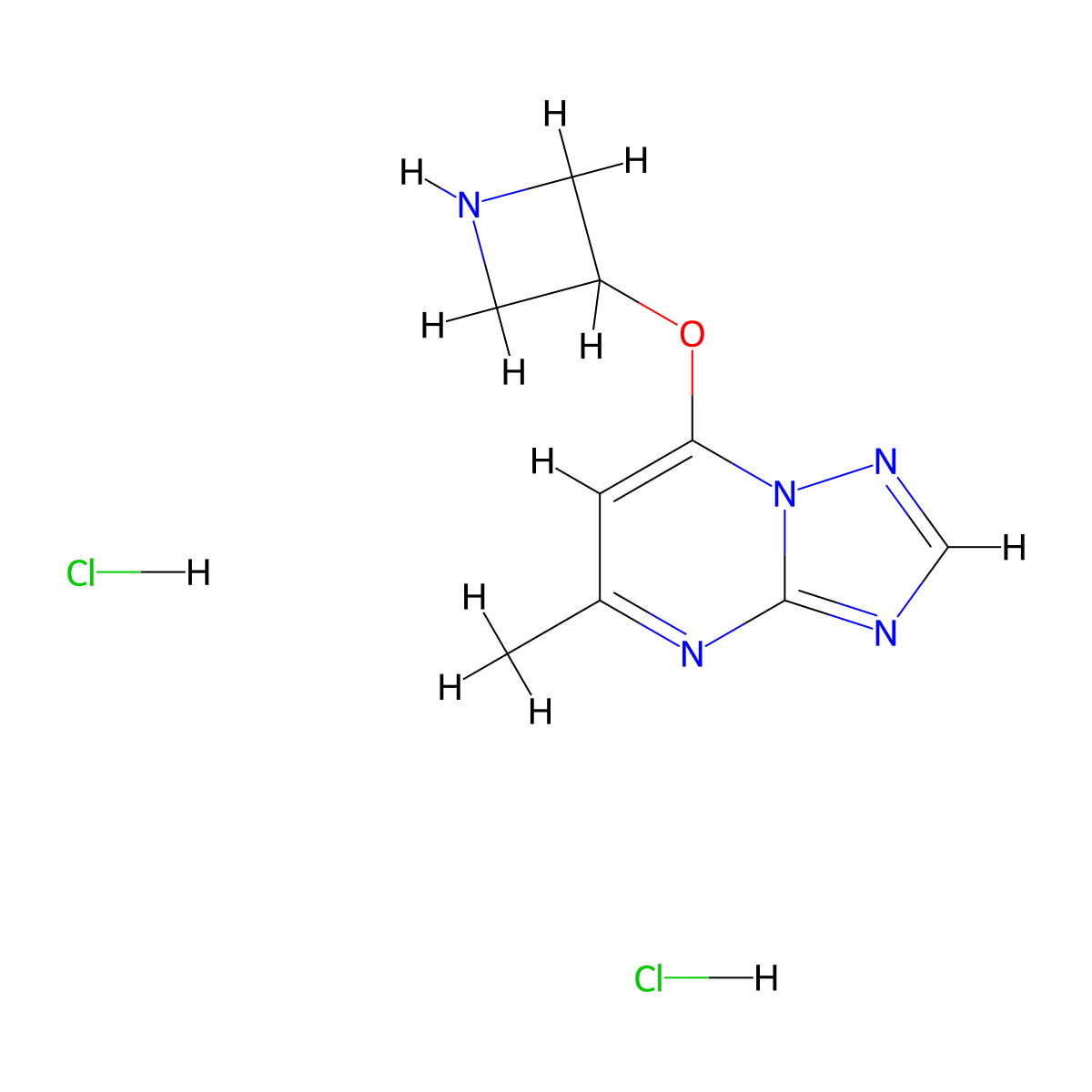 3-({5-Methyl-[1,2,4]triazolo[1,5-a]pyrimidin-7-yl}oxy)azetidine dihydrochloride molecular structure, CAS 2034153-24-5