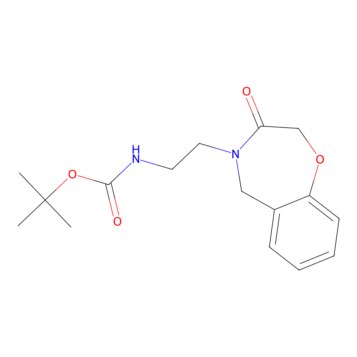 tert-butyl (2-(3-oxo-2,3-dihydrobenzo[f][1,4]oxazepin-4(5H)-yl)ethyl)carbamate molecular structure, CAS 2034153-30-3