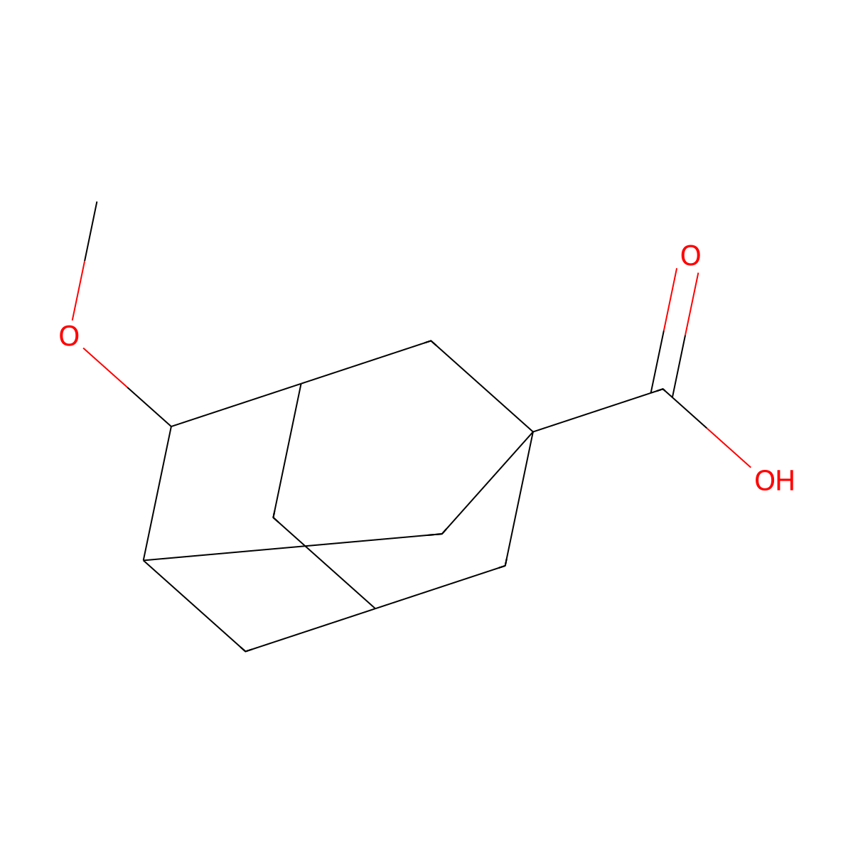4-Methoxyadamantane-1-carboxylic acid molecular structure, CAS 2034153-44-9