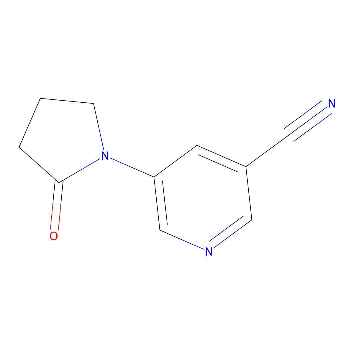 5-(2-Oxopyrrolidin-1-yl)nicotinonitrile molecular structure, CAS 2034154-04-4