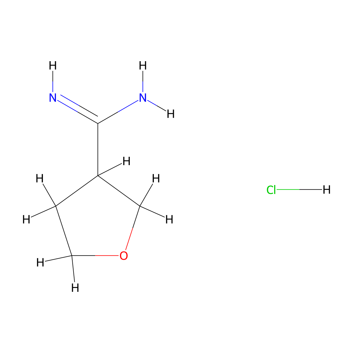 Oxolane-3-carboximidamide hydrochloride molecular structure, CAS 2034154-08-8
