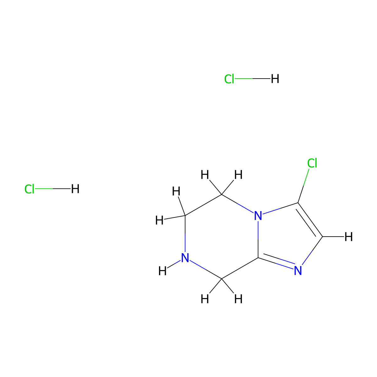 3-chloro-5H,6H,7H,8H-imidazo(1,2-a)pyrazine dihydrochloride molecular structure, CAS 2034154-09-9