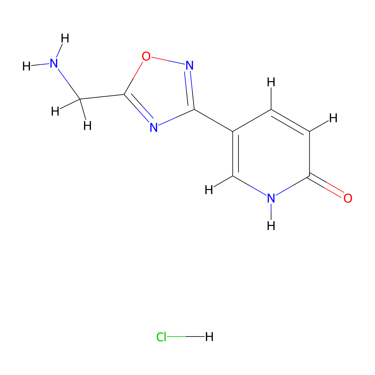 5-(5-(Aminomethyl)-1,2,4-oxadiazol-3-yl)pyridin-2-ol hydrochloride molecular structure, CAS 2034154-11-3
