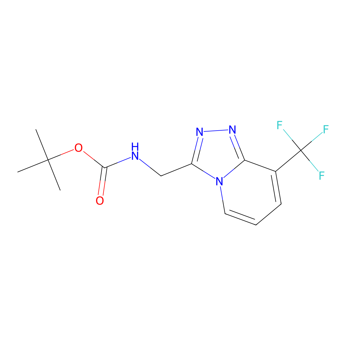 Tert-butyl n-{[8-(trifluoromethyl)-[1,2,4]triazolo[4,3-a]pyridin-3-yl]methyl}carbamate molecular structure, CAS 2034154-19-1