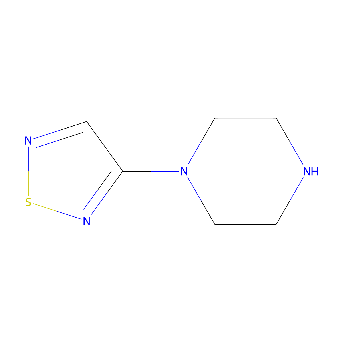 1-(1,2,5-Thiadiazol-3-yl)piperazine molecular structure, CAS 2034154-97-5