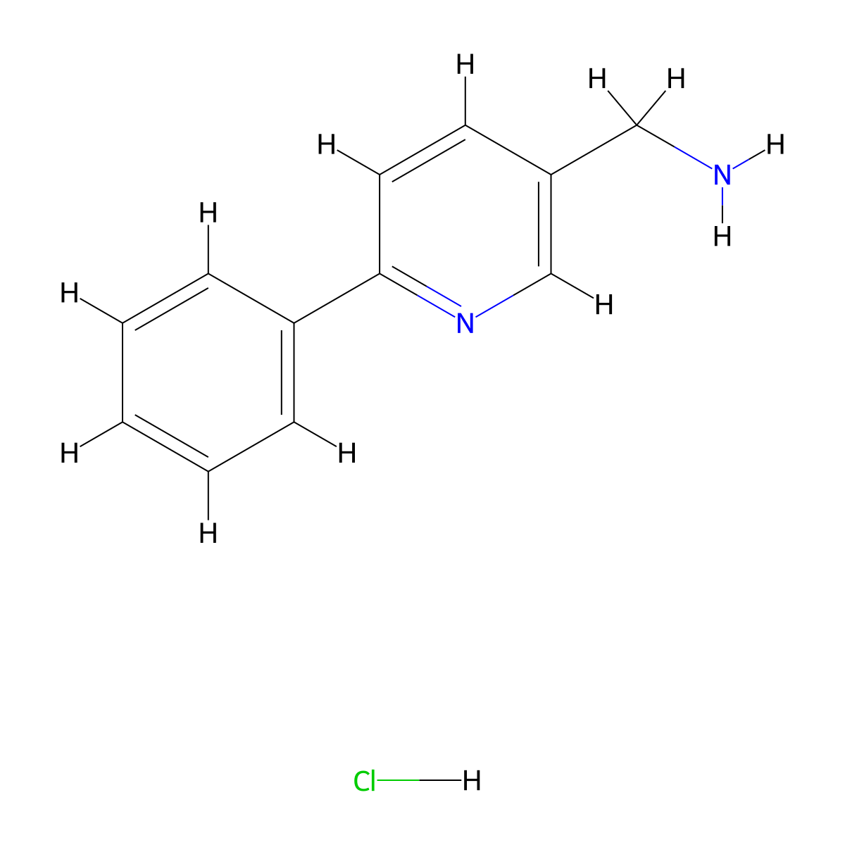 1-(6-Phenylpyridin-3-YL)methanamine hydrochloride molecular structure, CAS 2034155-02-5