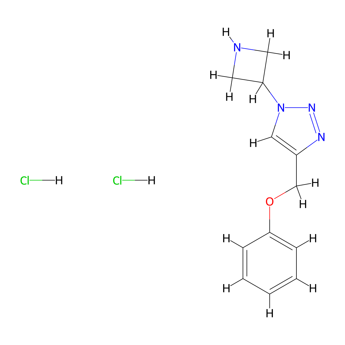 1-(azetidin-3-yl)-4-(phenoxymethyl)-1H-1,2,3-triazole dihydrochloride molecular structure, CAS 2034155-28-5
