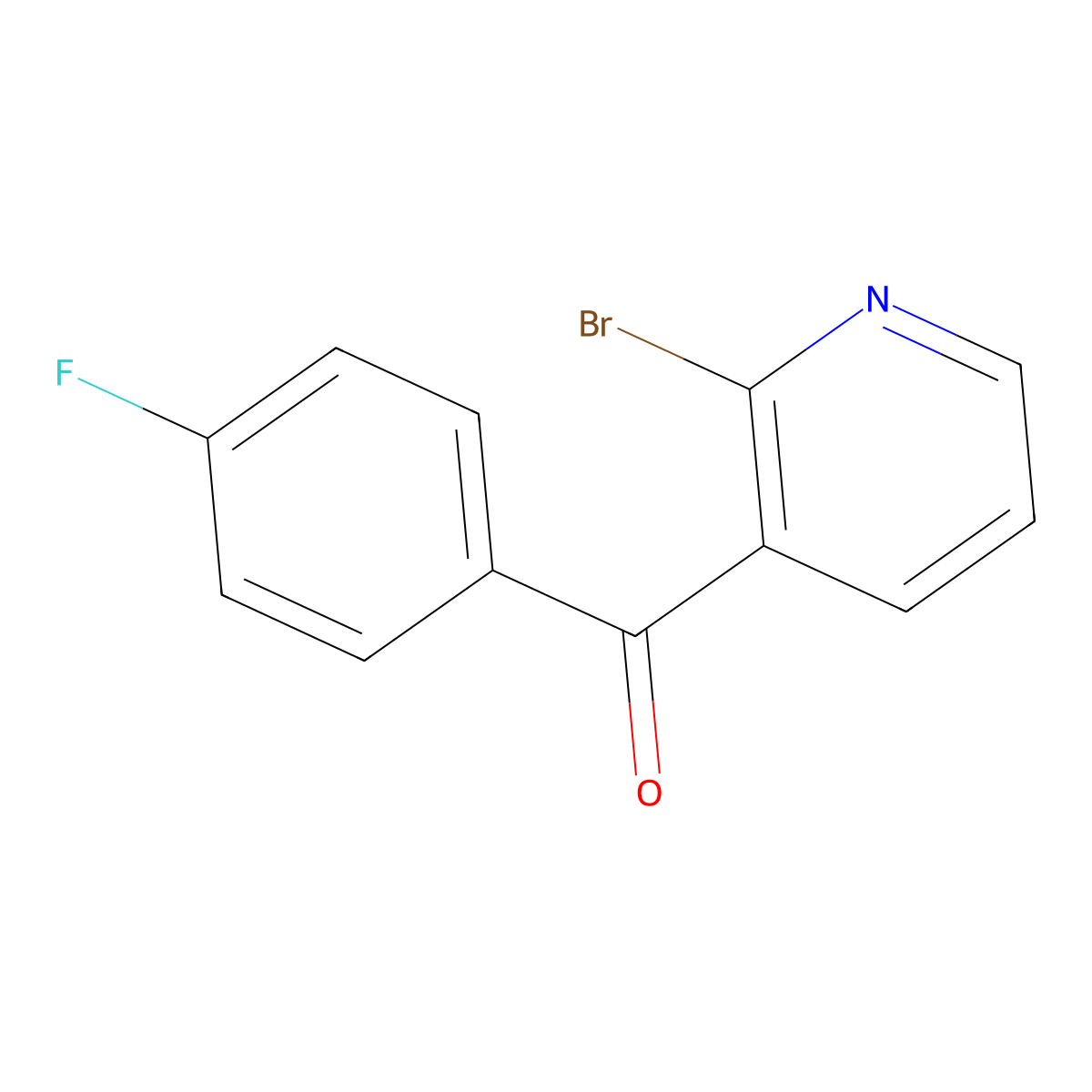 2-Bromo-3-(4-fluorobenzoyl)pyridine molecular structure, CAS 2034155-37-6