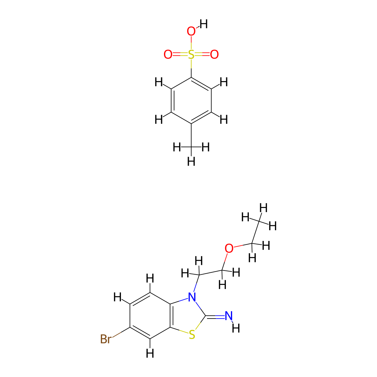 6-bromo-3-(2-ethoxyethyl)benzo[d]thiazol-2(3H)-imine 4-methylbenzenesulfonate molecular structure, CAS 2034155-44-5