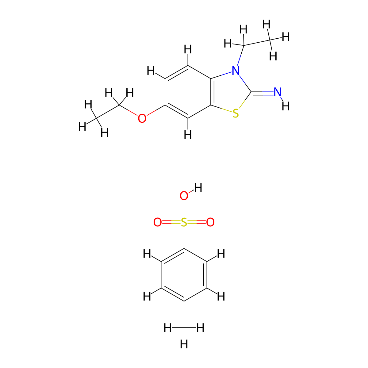 6-ethoxy-3-ethylbenzo[d]thiazol-2(3H)-imine 4-methylbenzenesulfonate molecular structure, CAS 2034155-63-8