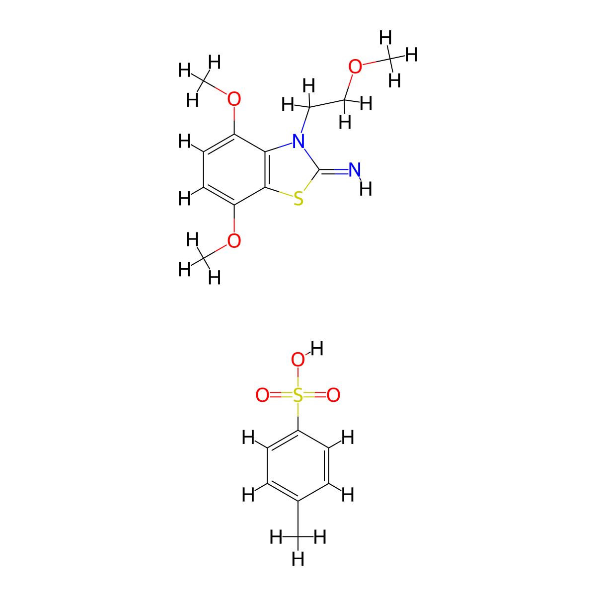 4,7-dimethoxy-3-(2-methoxyethyl)benzo[d]thiazol-2(3H)-imine 4-methylbenzenesulfonate molecular structure, CAS 2034156-69-7