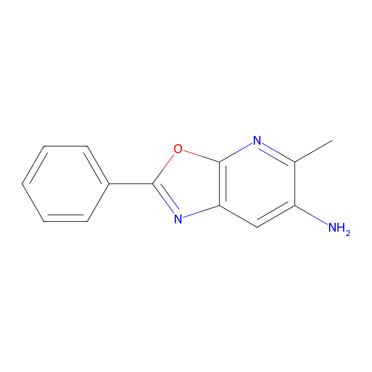 5-Methyl-2-phenyl-[1,3]oxazolo[5,4-b]pyridin-6-amine molecular structure, CAS 2034156-85-7