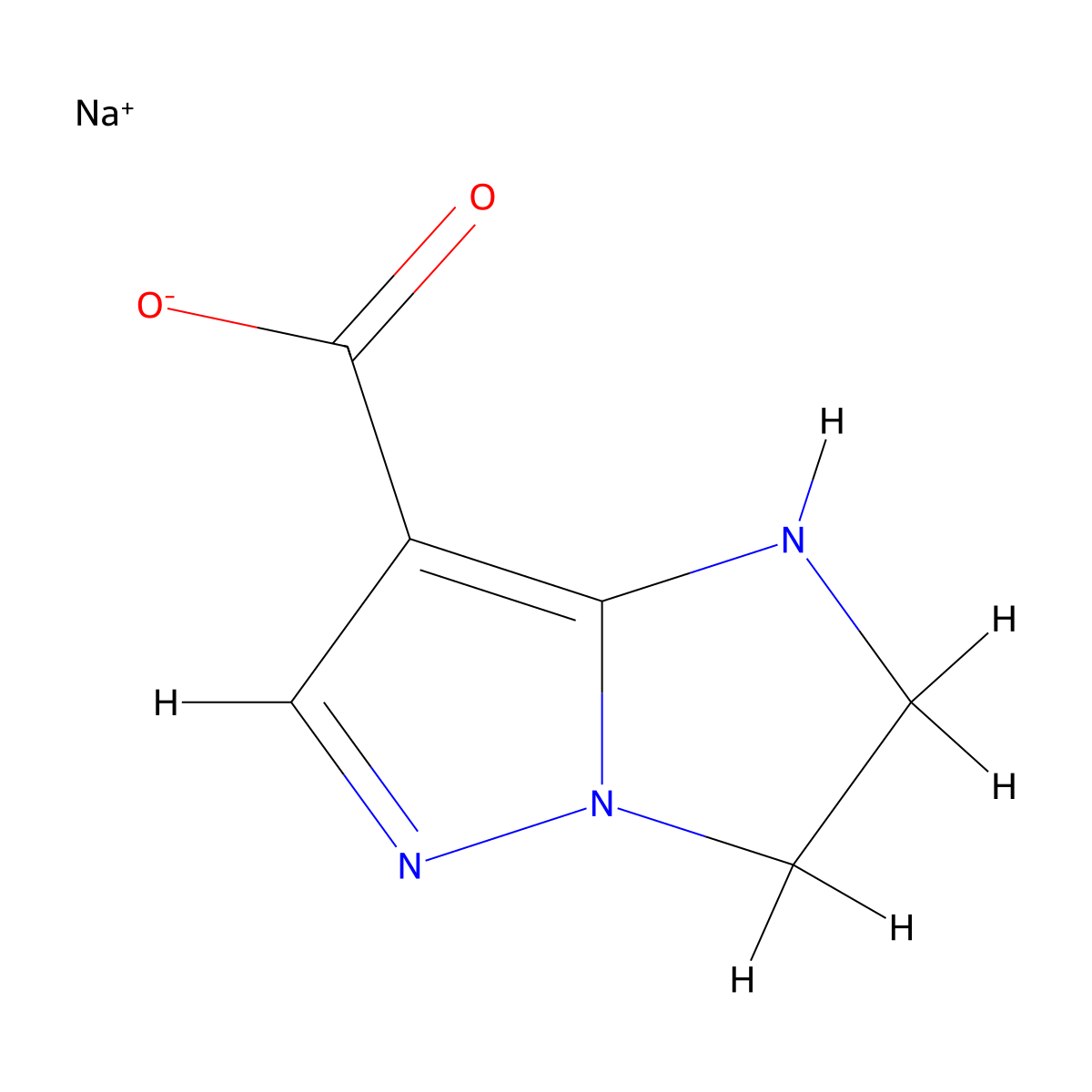 sodium 1H,2H,3H-pyrazolo(1,5-a)imidazole-7-carboxylate molecular structure, CAS 2034156-89-1