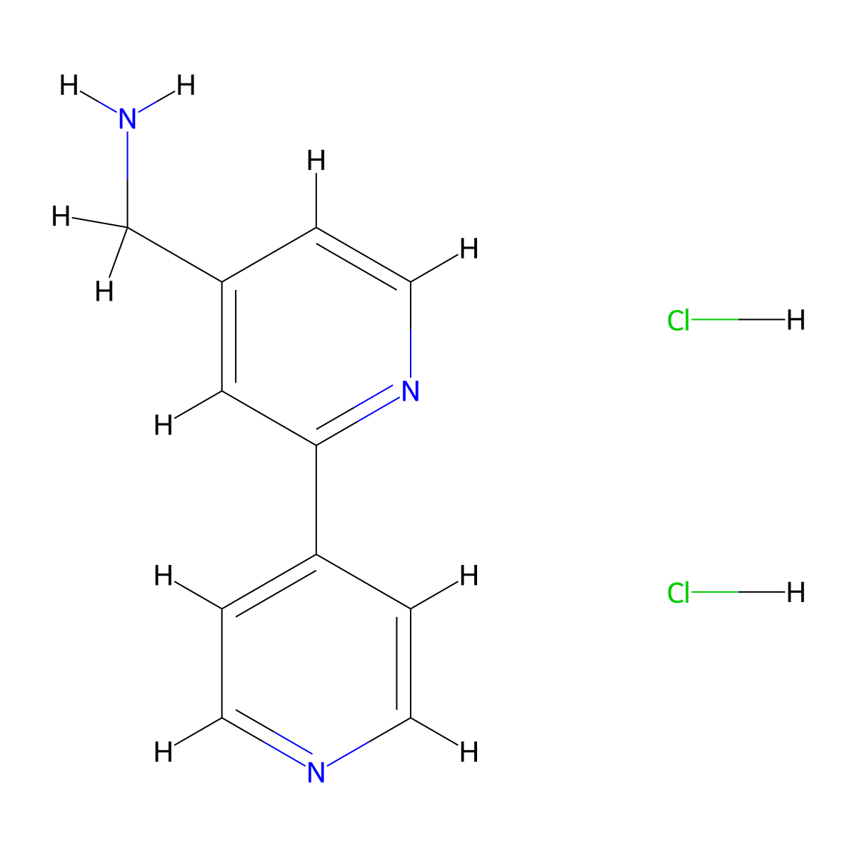 [2,4'-Bipyridin]-4-ylmethanamine dihydrochloride molecular structure, CAS 2034156-90-4