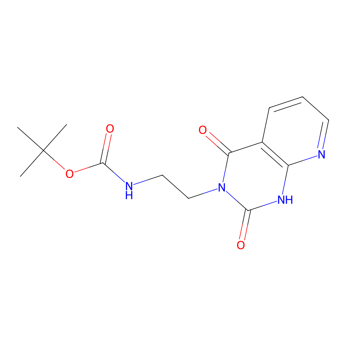 tert-butyl (2-(2,4-dioxo-1,2-dihydropyrido[2,3-d]pyrimidin-3(4H)-yl)ethyl)carbamate molecular structure, CAS 2034157-09-8
