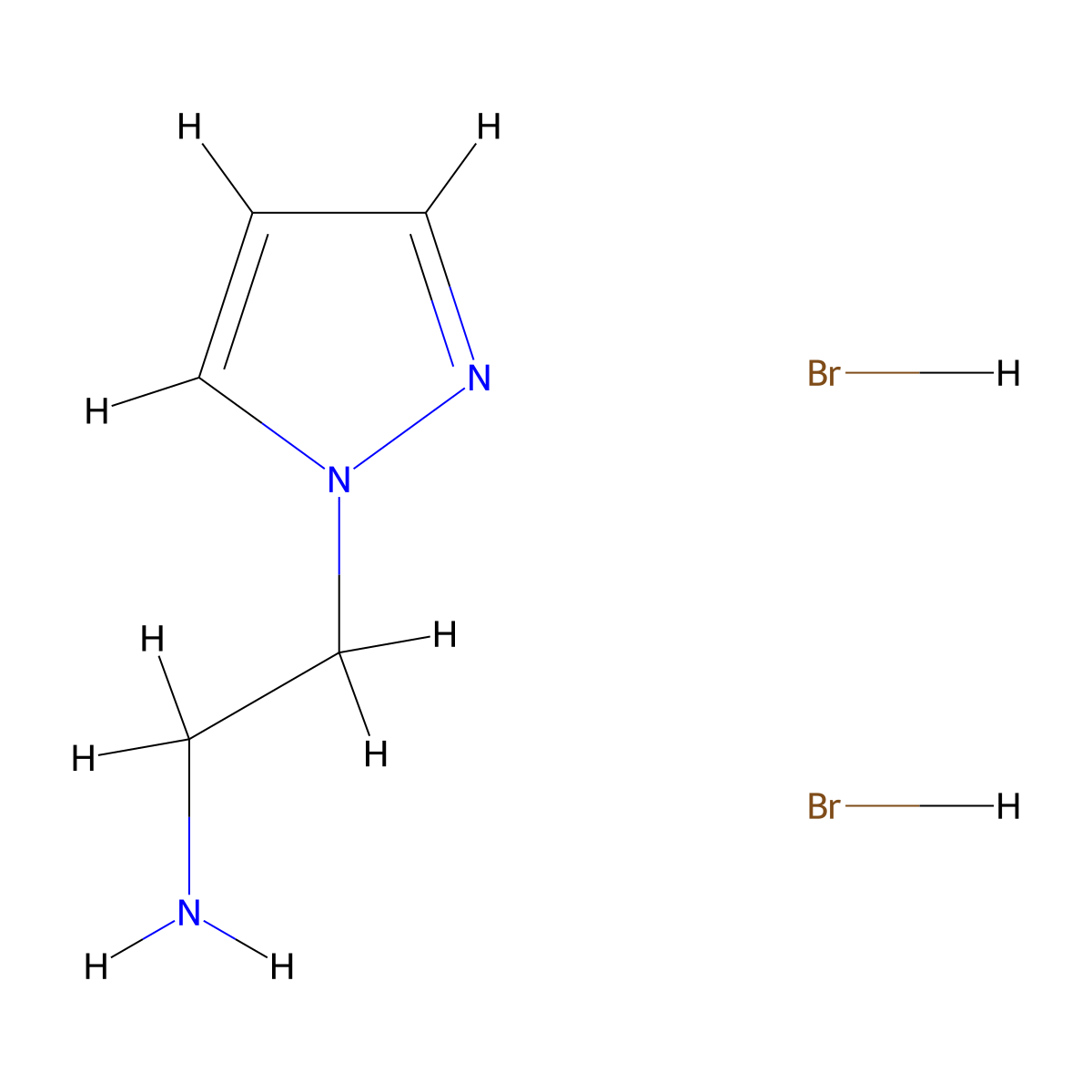 2-(1H-pyrazol-1-yl)ethan-1-amine dihydrobromide molecular structure, CAS 2034157-33-8