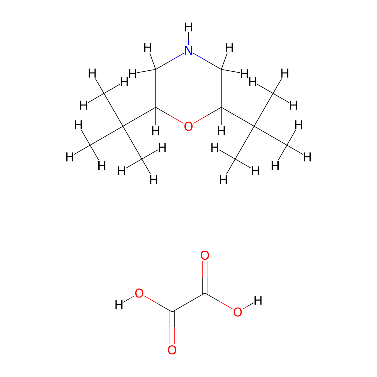 2,6-Di-tert-butylmorpholine oxalate molecular structure, CAS 2034157-35-0