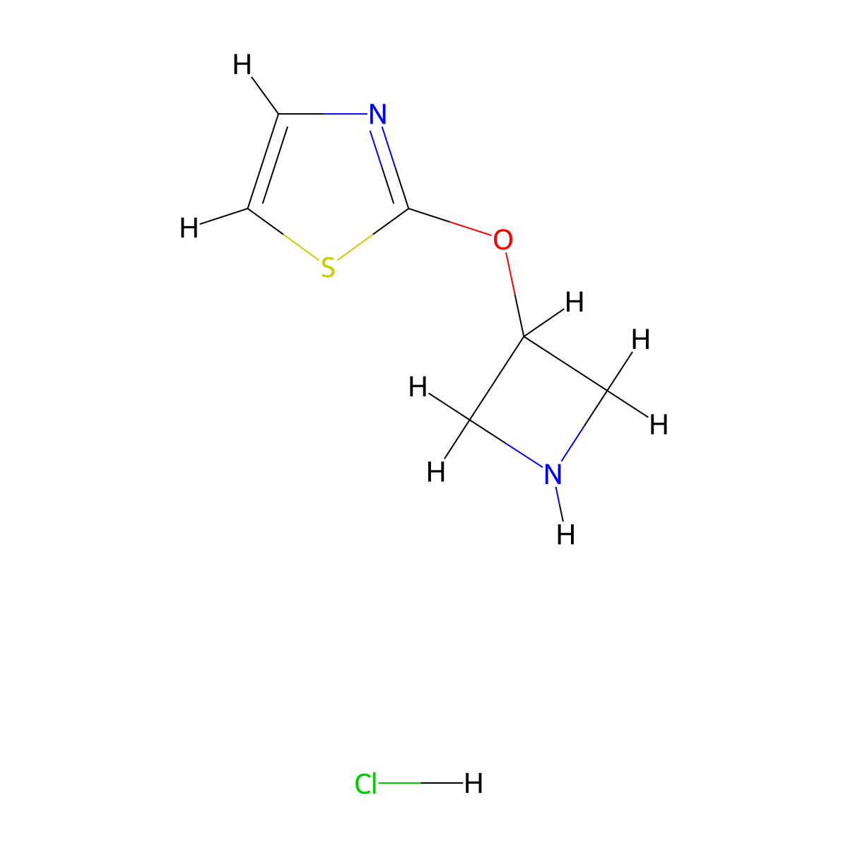 2-(Azetidin-3-yloxy)thiazole hydrochloride molecular structure, CAS 2034157-45-2